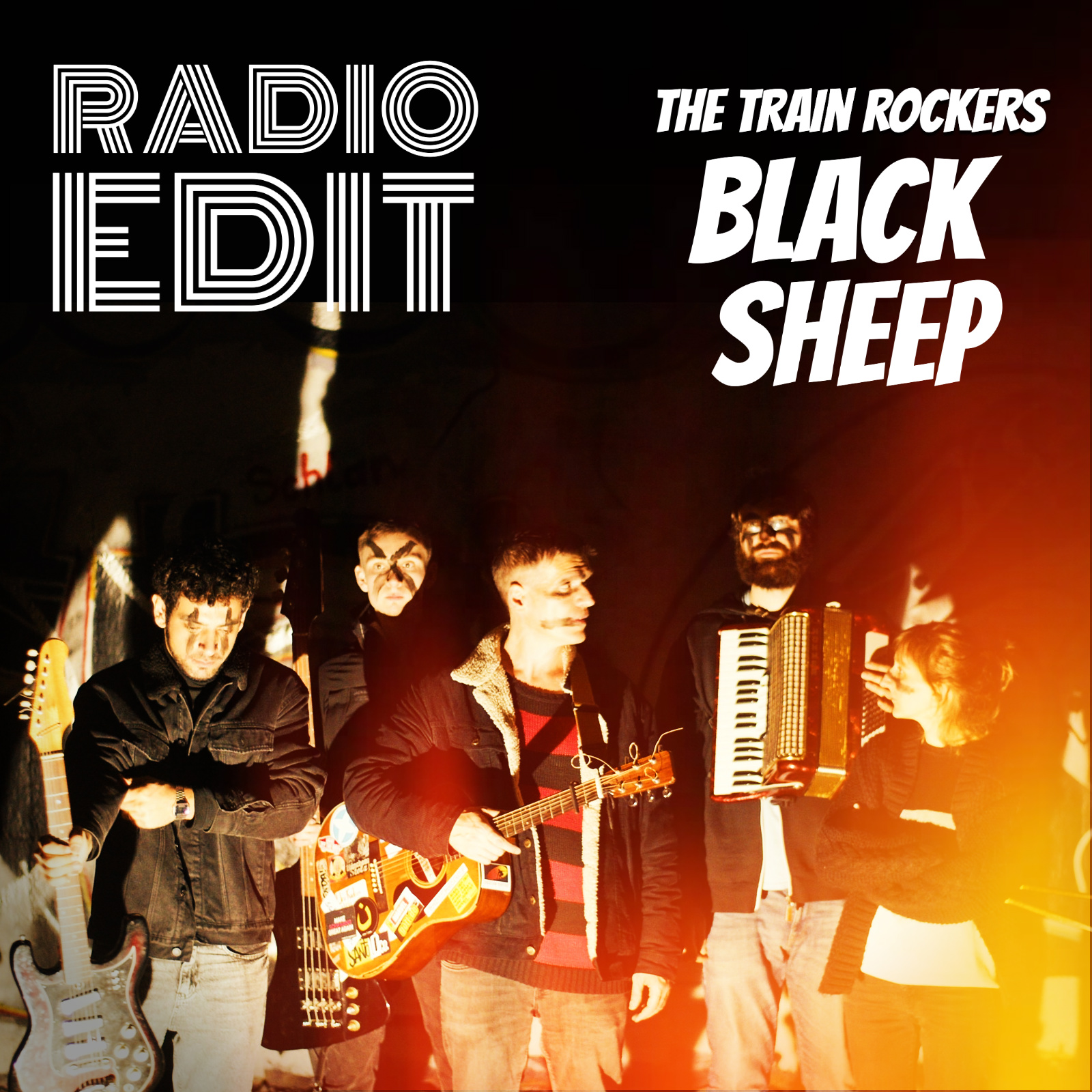 THE TRAIN ROCKERS out with 'Black Sheep,' And this is their cover art.