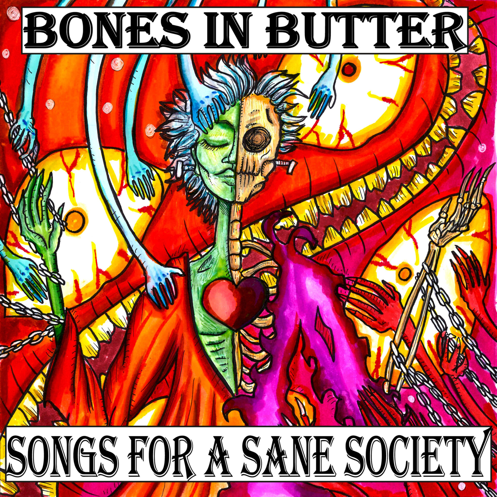 Songs For A Sane Society (SFASS) album by BONES IN BUTTER coverart